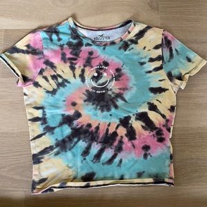 Tiedye Hollister cropped shirt